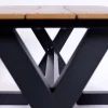 Bord-/bænkesæt X-model teak nonwood og antracitstel HORTUS