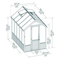 Drivhus cedertræ Natura 8,6 m2 Palram - Canopia