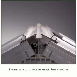 Drivhus - KGT Dahlie III, blank aluminium - 9,59 m2