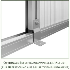 Drivhus - KGT Enzian III, blank aluminium - 6 m2