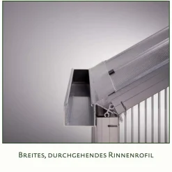 Drivhus - KGT Linea I, blank aluminium - 2,56 m2