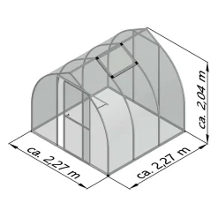 Drivhus - KGT Rhodo III, Aluminium - 5,15 m2