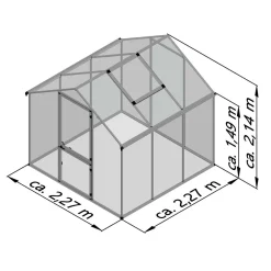 Drivhus - Model Callas III, Aluminium - 5,15 m2