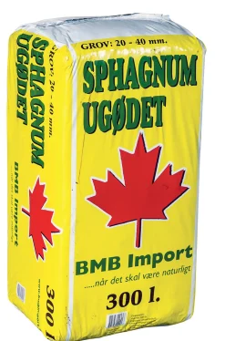 Grov spagnum - palle med 18 poser á 300 liter