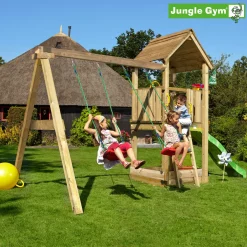 Jungle Gym Club legetårn komplet inkl. swing module xtra og rutschebane