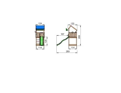 Jungle Gym Home legetårn komplet ekskl. rutschebane