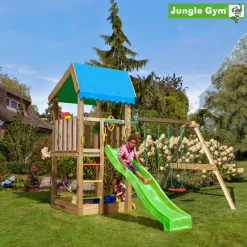 Jungle Gym Home legetårn komplet inkl. swing module xtra ekskl. rutschebane