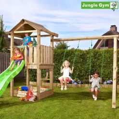 Jungle Gym House legetårn komplet inkl. swing module xtra ekskl. rutschebane