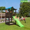 Jungle Gym Hut legetårn komplet inkl. swing module xtra ekskl. rutschebane, grundmalet sort