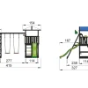 Jungle Gym Hut legetårn komplet inkl. climb module xtra ekskl. rutschebane, grundmalet sort