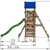 Jungle Gym Patio legetårn komplet inkl. klatremodul 2 og mørkegrøn rutschebane