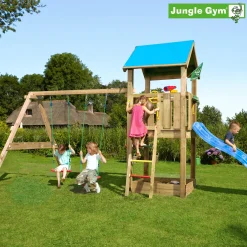 Junlge Gym Castle legetårn komplet inkl. swing module xtra og rutschebane