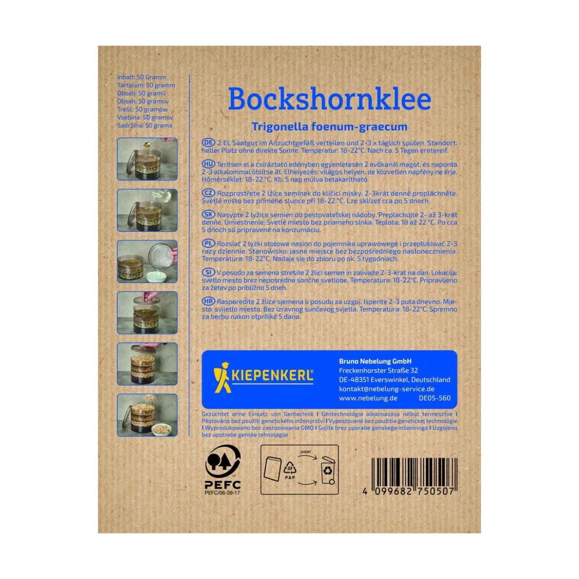 Økologiske Spirefrø Bukkehorn - 50 g