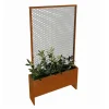 Land Modern Slim – Plantekasse med højt espalier, Corten