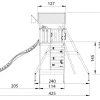 Legetårn Jungle Gym Cottage 2.1 m/2-Swing Modul 220 og gul rutschebane