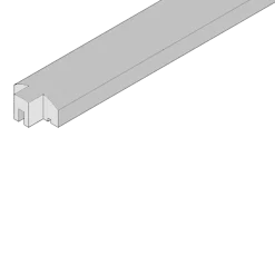 Lige top til profilhegn 6 x 3 x 200 cm HORTUS