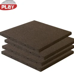 NORDIC PLAY active gummiflise 50 x 50 x 3 cm i sort 7,5 m2 - 30 stk.