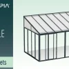 Palram - Canopia Aquila 1500 røgfarvet grå dørbaldakin