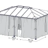 Palram - Canopia Martinique 5000 gardinsæt til havepavillon