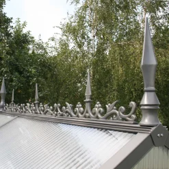 Rygningsdekoration til Drivhus - Model Typ II, Aluminium Natur