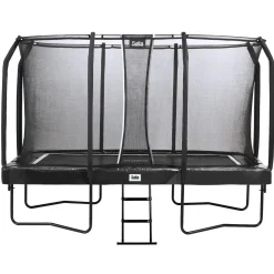 Salta Trampolin First Class rektangulær 366x214 cm, sort inkl. stige & sikkerhedsnet