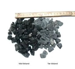 Sorte granitskærver, 11-16 mm - 48 poser á 15 liter.