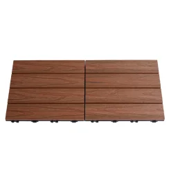 Terrasseflise komposit 30 x 30 cm 4-pak, teak HORTUS